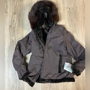 Free Country Chocolate Brown Faux Fur Lined Heavy Winter Coat